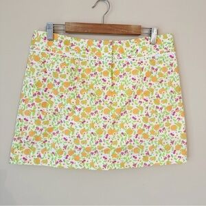 Lilly Pulitzer White Label Skort in Oranges and Strawberry Print - Size 10